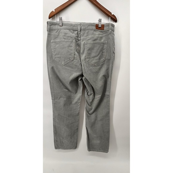 Lands'End Woman's Corduroy Pants Gray Straight Cut Mid Rise Pants Size 12 - Picture 4 of 9